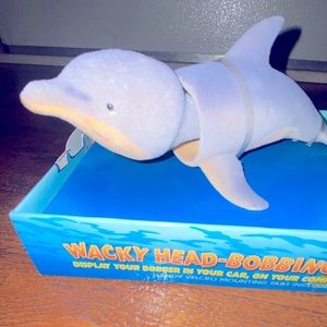 NWT- Vintage Wacky Bobbing head Dolphin